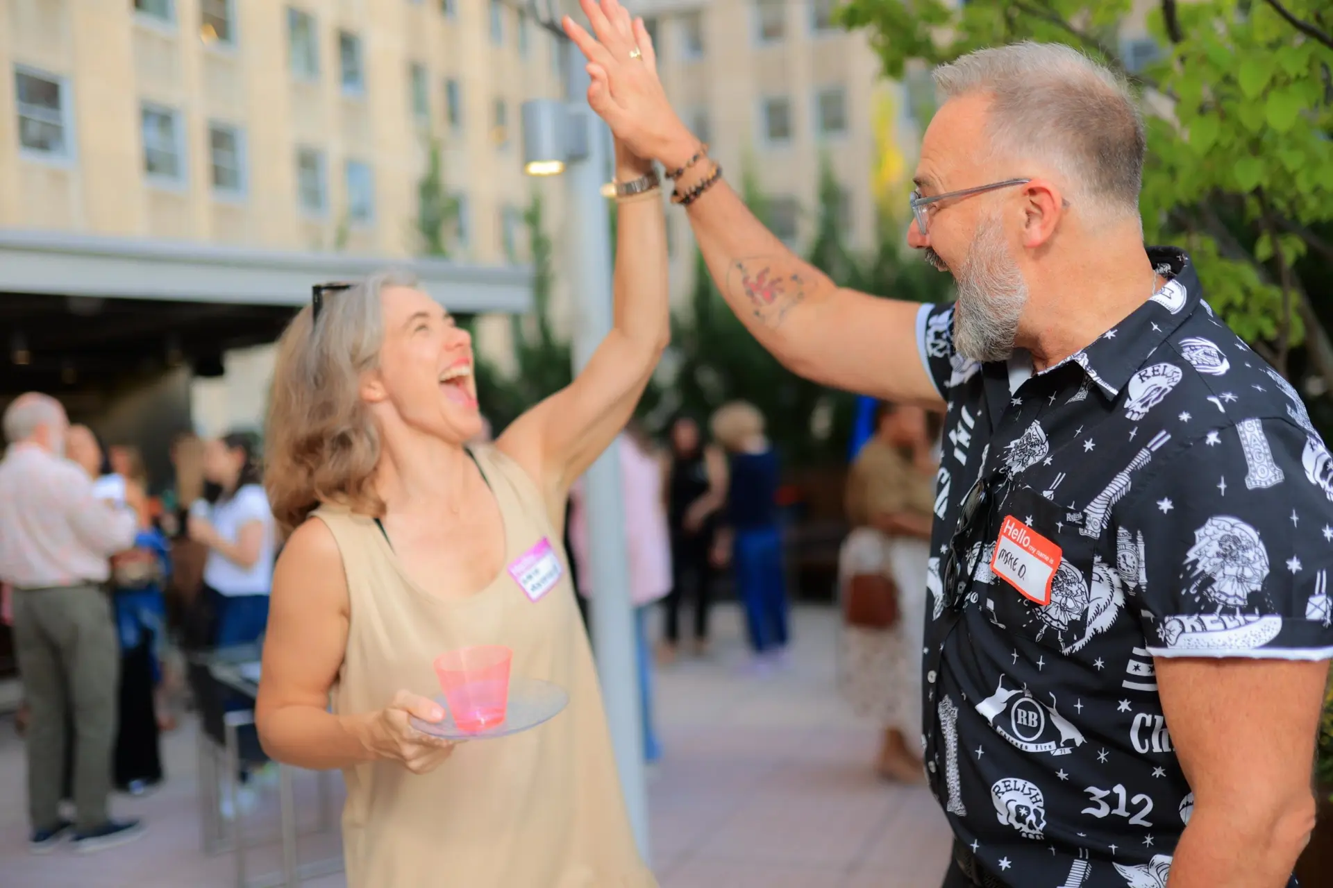 #FPPIRL high five at a community event